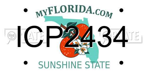ICP2434 Florida License Plate