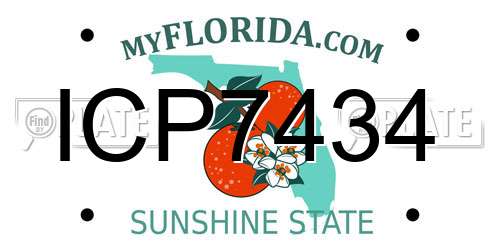 ICP7434 Florida License Plate