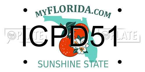 ICPD51 Florida License Plate