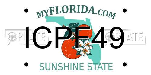 ICPF49 Florida License Plate