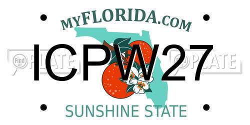 ICPW27 Florida License Plate