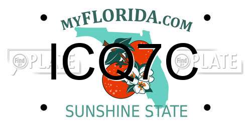ICQ7C Florida License Plate