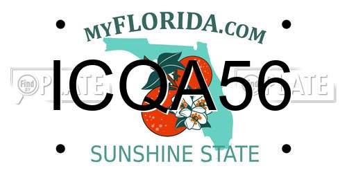 ICQA56 Florida License Plate
