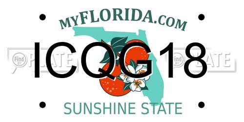 ICQG18 Florida License Plate