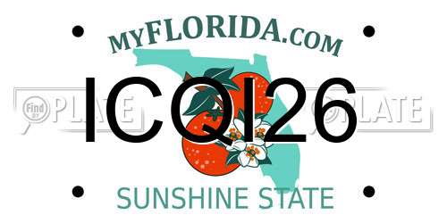 ICQI26 Florida License Plate