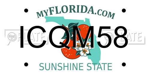 ICQM58 Florida License Plate