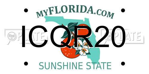 ICQR20 Florida License Plate