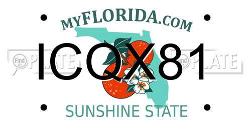 ICQX81 Florida License Plate