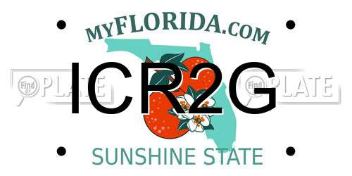 ICR2G Florida License Plate