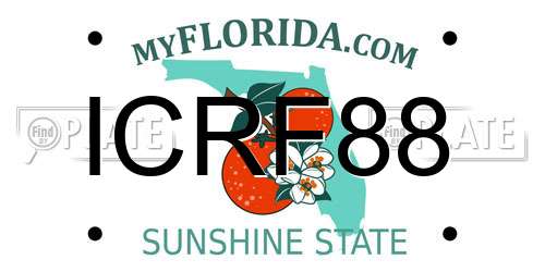 ICRF88 Florida License Plate