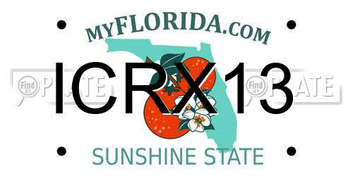 ICRX13 Florida License Plate