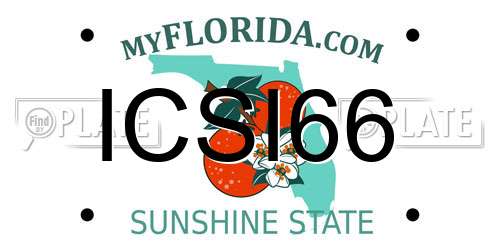 ICSI66 Florida License Plate