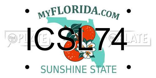 ICSL74 Florida License Plate