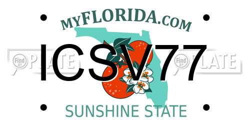 ICSV77 Florida License Plate