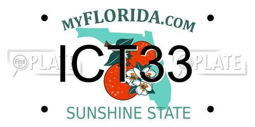 ICT33 Florida License Plate