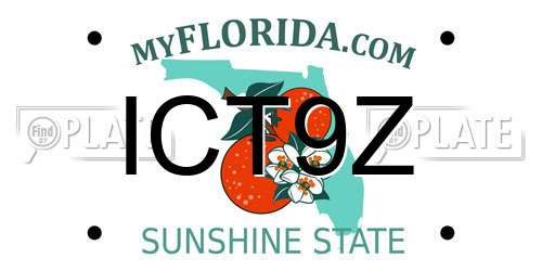 ICT9Z Florida License Plate
