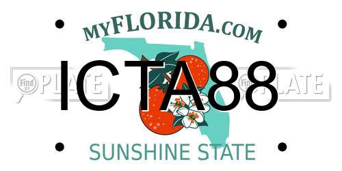 ICTA88 Florida License Plate