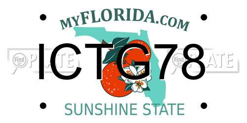 ICTG78 Florida License Plate