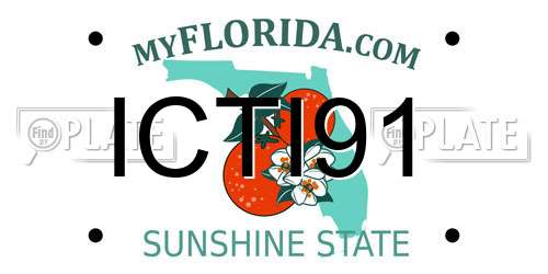 ICTI91 Florida License Plate