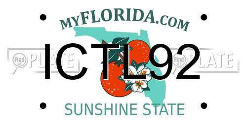ICTL92 Florida License Plate