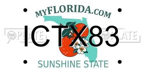 ICTX83 Florida License Plate