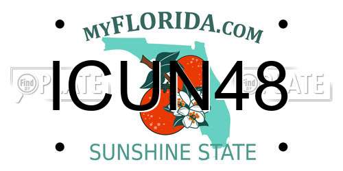 ICUN48 Florida License Plate