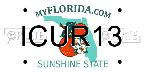 ICUR13 Florida License Plate