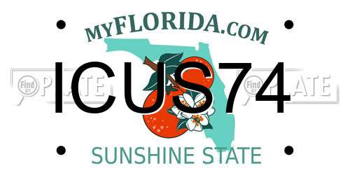 ICUS74 Florida License Plate