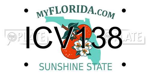 ICV138 Florida License Plate