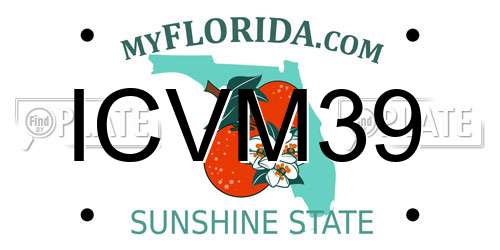 ICVM39 Florida License Plate