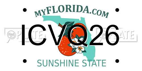 ICVQ26 Florida License Plate
