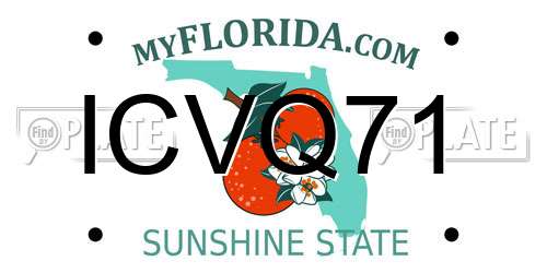 ICVQ71 Florida License Plate