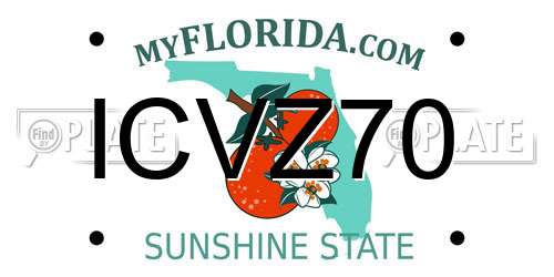 ICVZ70 Florida License Plate