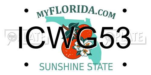 ICWG53 Florida License Plate