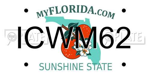 ICWM62 Florida License Plate