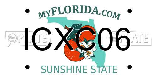 ICXC06 Florida License Plate
