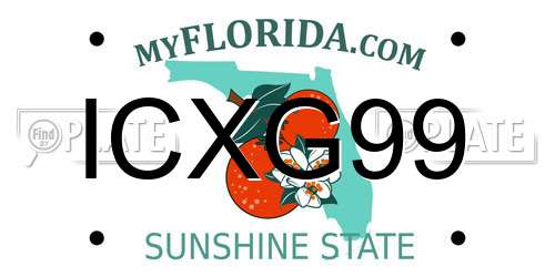 ICXG99 Florida License Plate