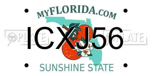 ICXJ56 Florida License Plate