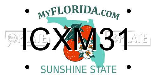 ICXM31 Florida License Plate