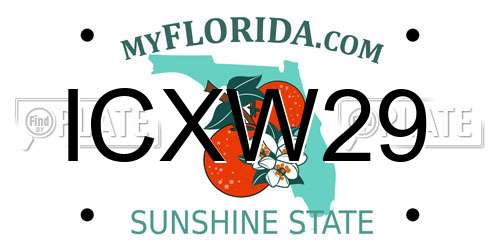 ICXW29 Florida License Plate