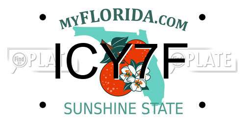 ICY7F Florida License Plate