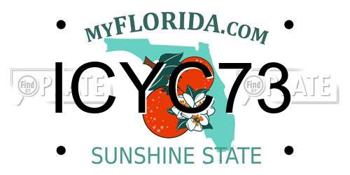 ICYC73 Florida License Plate