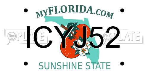 ICYJ52 Florida License Plate