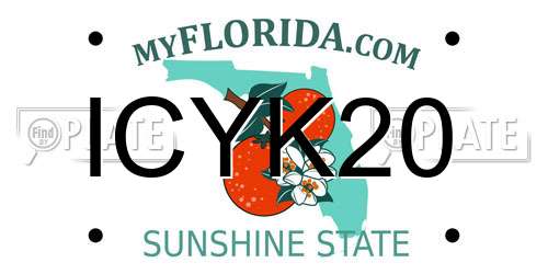 ICYK20 Florida License Plate