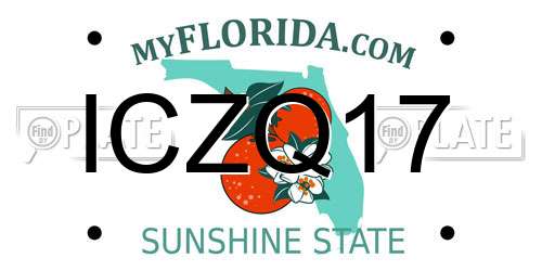 ICZQ17 Florida License Plate