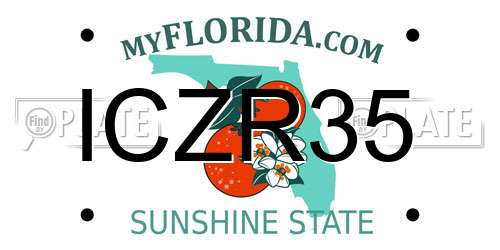 ICZR35 Florida License Plate