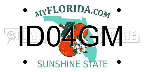 ID04GM Florida License Plate