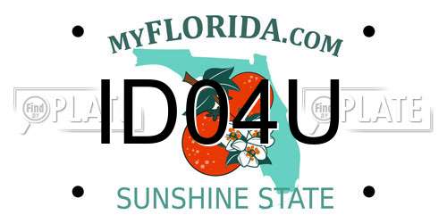 ID04U Florida License Plate