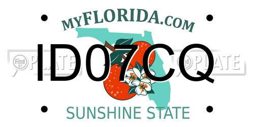 ID07CQ Florida License Plate