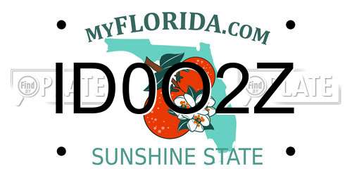 ID0O2Z Florida License Plate